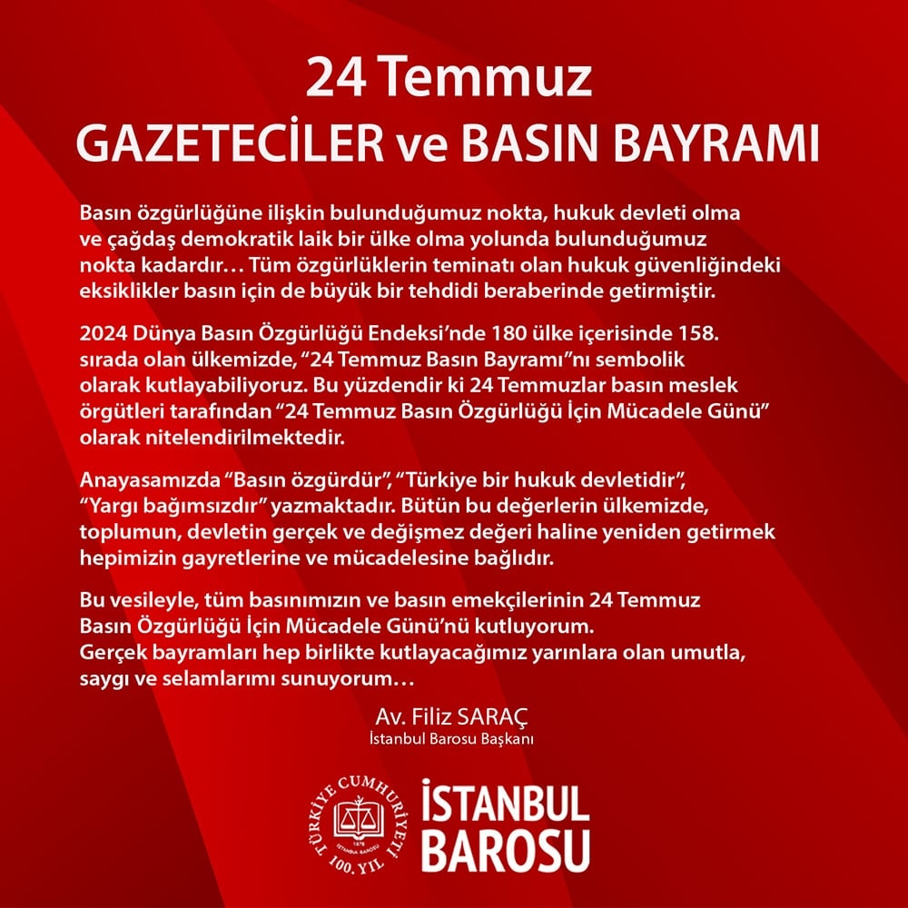 24 Temmuz “Gazeteciler ve Basın Bayramı" - 1