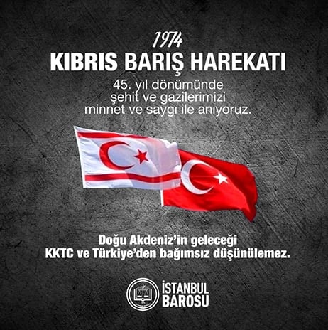 Kıbrıs Barış Harekatı'nın 45. Yıl Dönümünde Şehit ve Gazilerimizi Minnet ve Saygıyla Anıyoruz