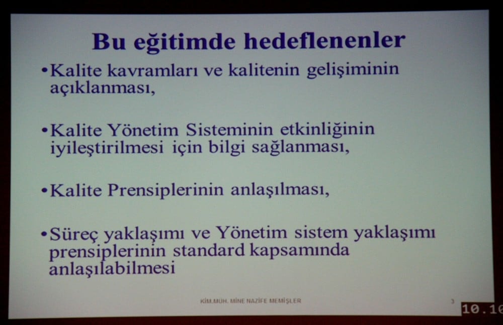 Kalite Yönetimi Sistemi Temel Eğitimi Yapıldı - 63