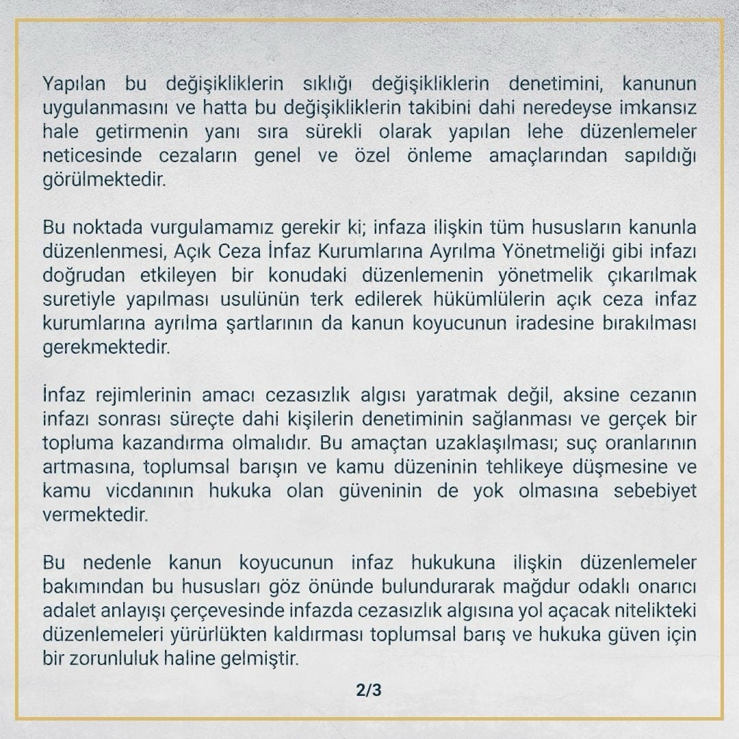 Cezasızlık Algısı Hukuka Güveni Zedelemektedir - 2