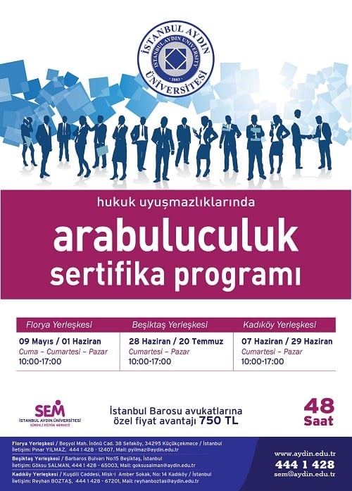 Hukuk Uyuşmazlığında Arabuluculuk Sertifika Programı
