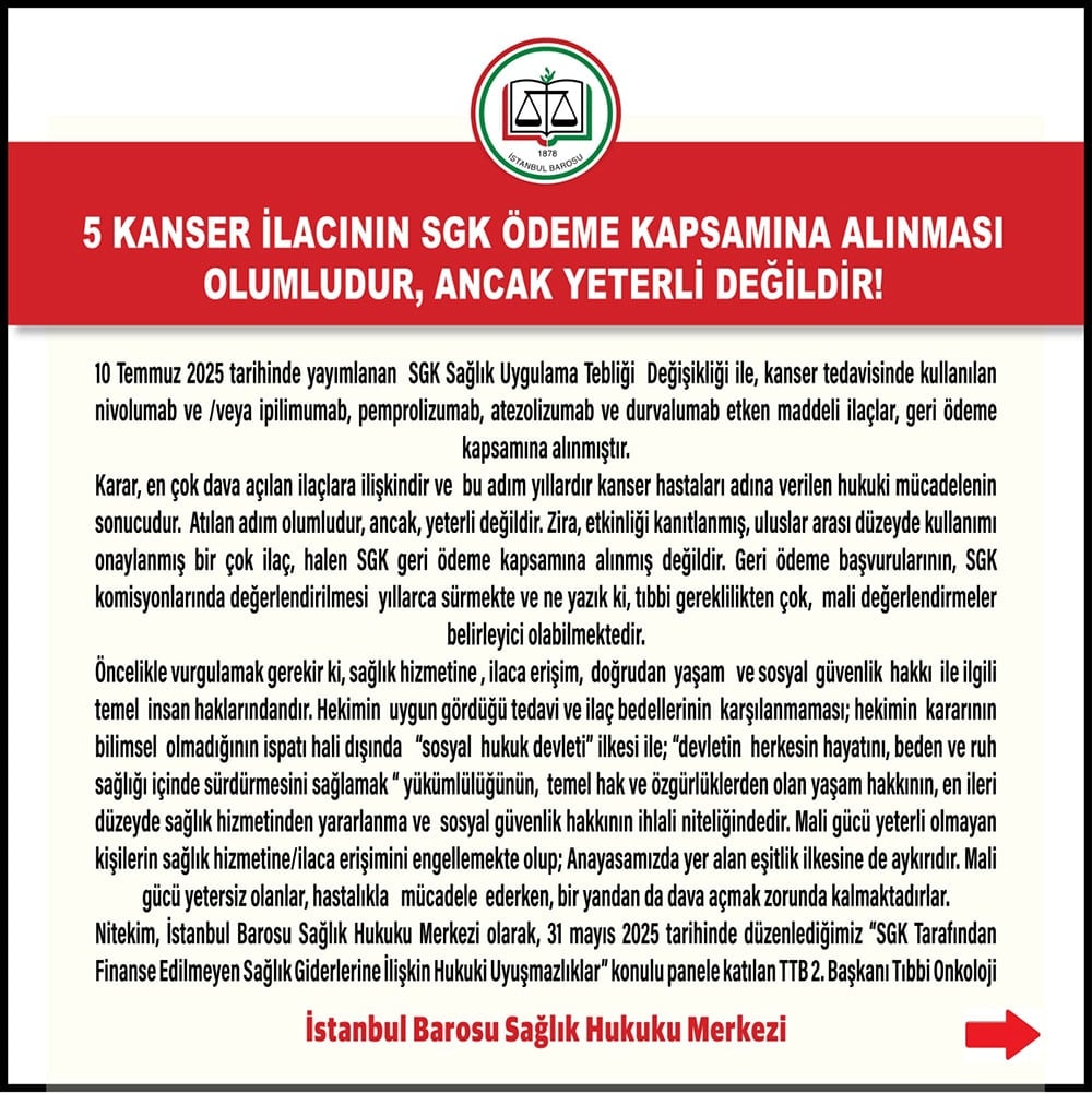 5 Kanser İlacının SGK Ödeme kapsamına Alınması Olumludur, Ancak Yeterli Değildir! - 1