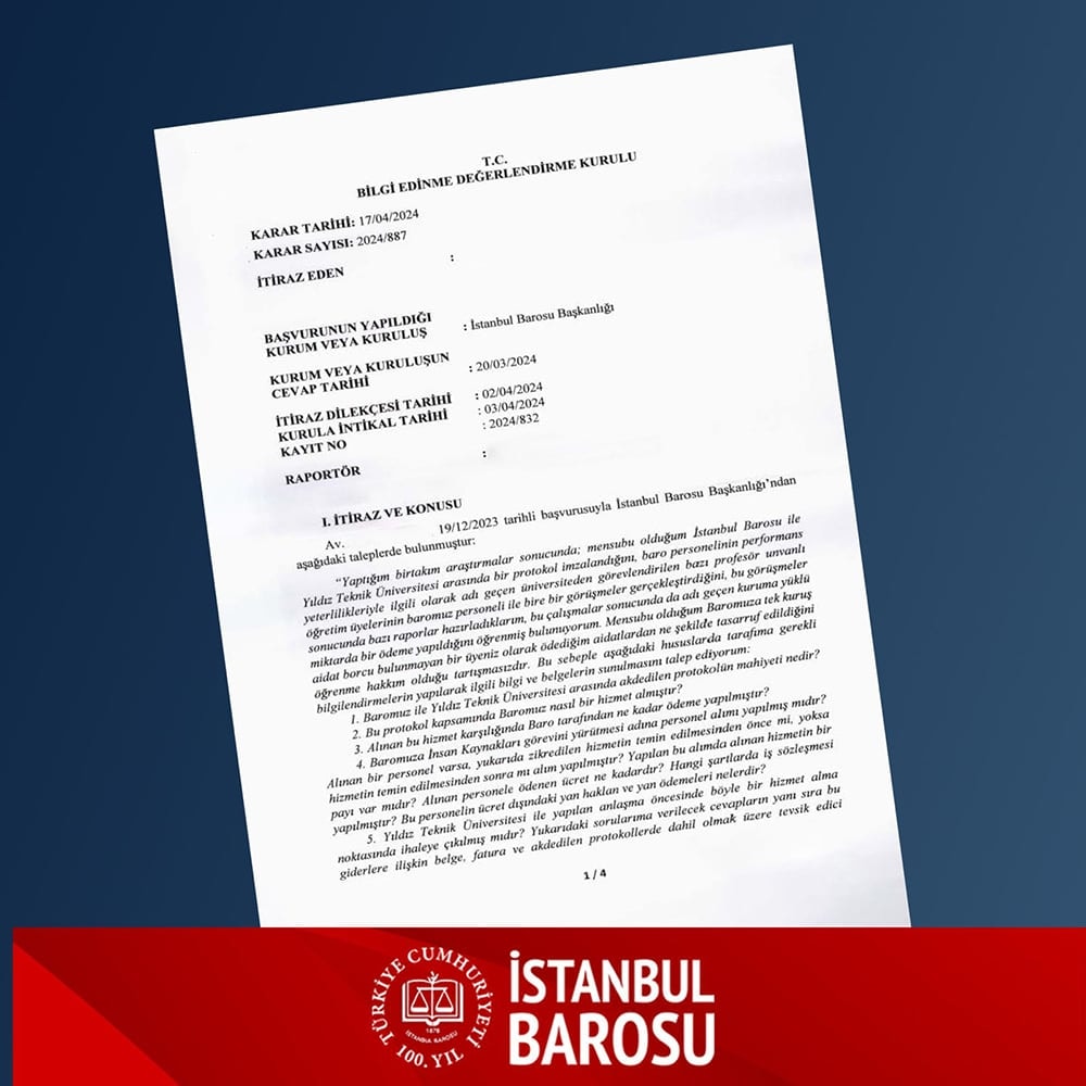 İstanbul Barosu'nun Yönetim Organizasyon Konusunda Aldığı Hizmet Hakkında Bilgilendirmedir - 6