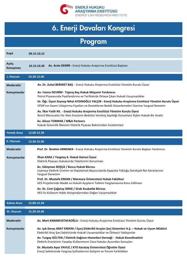 6. Enerji Davaları Kongresi - 1