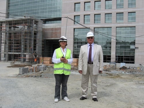 İstanbul Barosu Başkanı Av. Muammer Aydın Çağlayan Adliyesi İnşaatında İncelemelerde Bulundu
