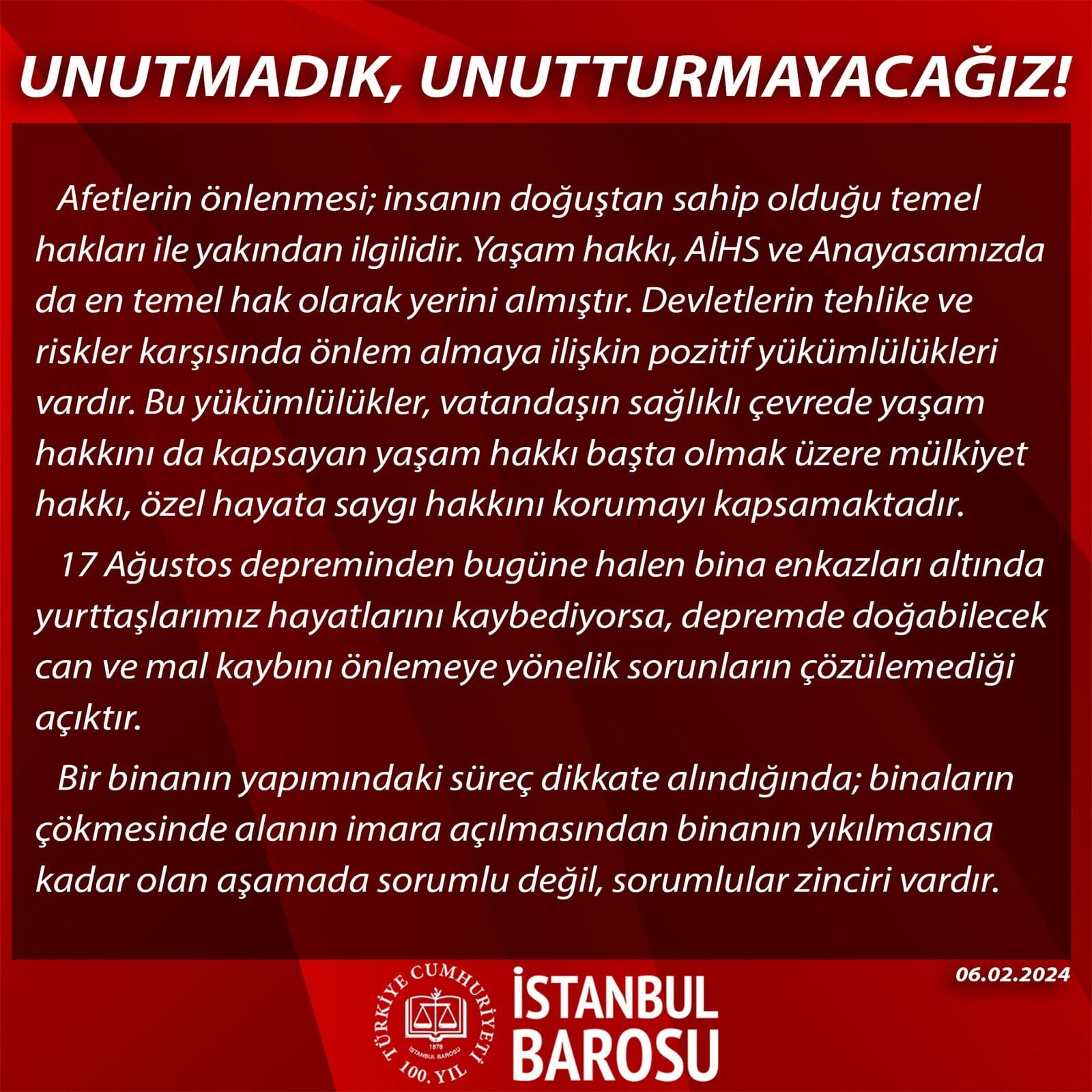 UNUTMADIK, UNUTTURMAYACAĞIZ… - 2