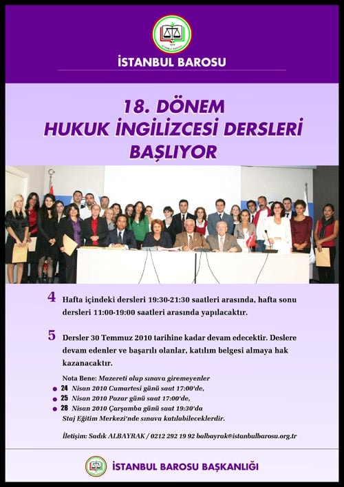 18. Dönem Hukuk İngilizcesi Dersleri Başlıyor - 2