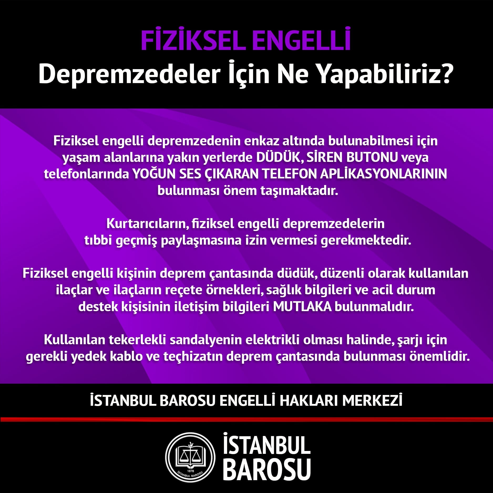 Engelli Depremzedeler İçin Ne Yapabiliriz? - 3
