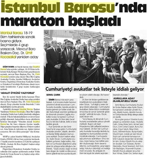 Ümit Kocasakal İstanbul Barosu Başkanlığına Yeniden Seçildi 

 - 405