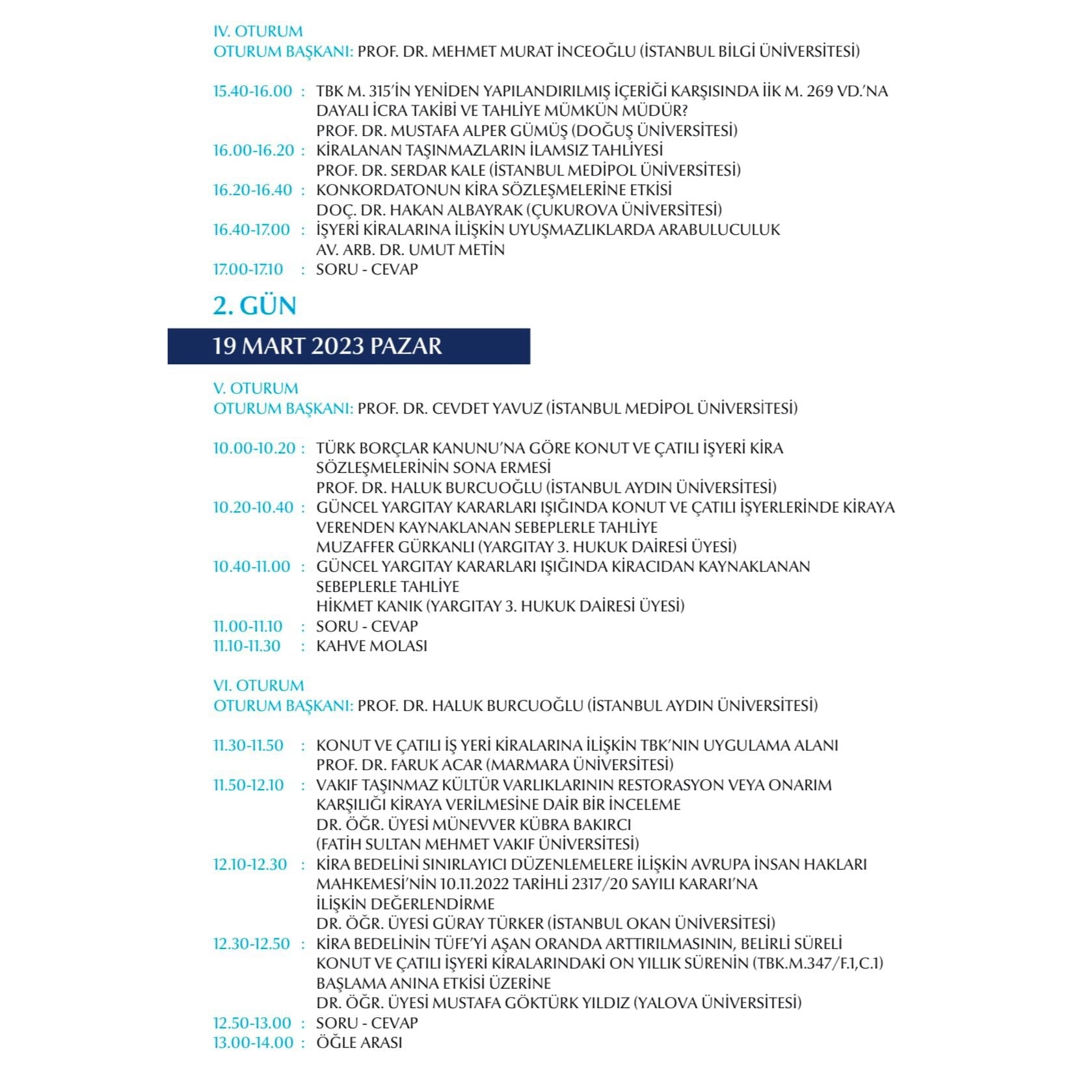 Türk Kira Hukukunda Güncel Gelişmeler Sempozyumu - 3