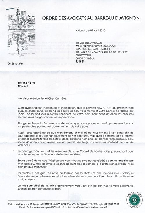 Fransız Barolarından İstanbul Barosu’Na Tam Destek

 - 15