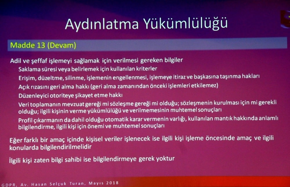 Avrupa Genel Veri Koruma Tüzüğü ve KVKK - 61