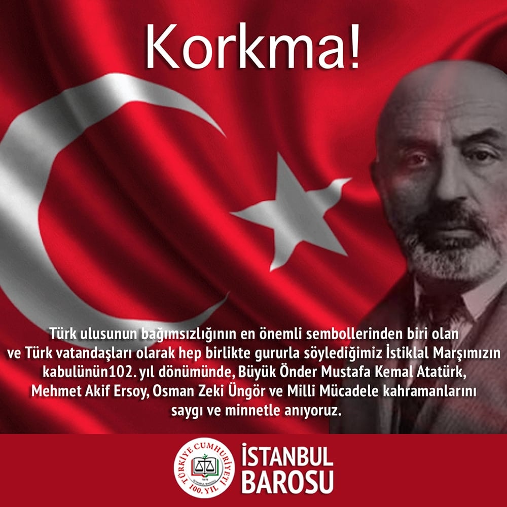 İstiklal Marşımızın Kabulünün 102. Yıldönümü