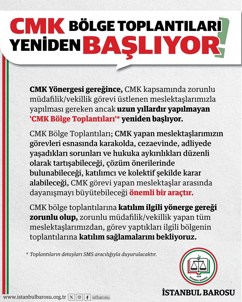 CMK Bölge Toplantıları Yeniden Başlıyor !