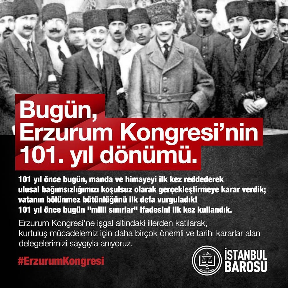 Erzurum Kongresi'nin 101. Yıl Dönümü