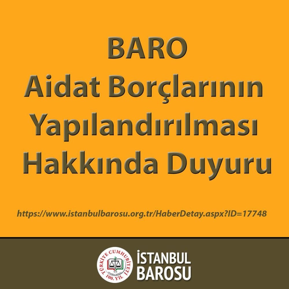 Aidat Borçlarının Yapılandırılması Hakkında Duyuru