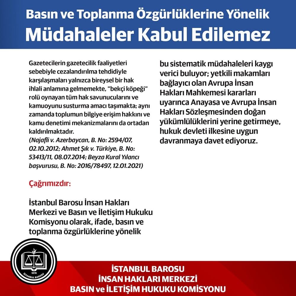 Basın ve Toplanma Özgürlüklerine Yönelik Müdahaleler Kabul Edilemez - 3