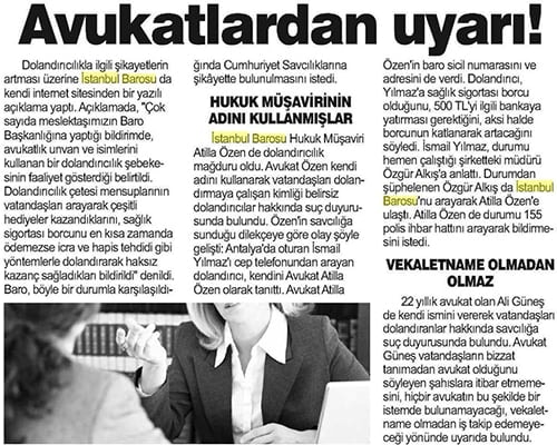 Baro, Dolandırıcılık Çetesi Hakkında Uyarıda Bulundu 
 - 20