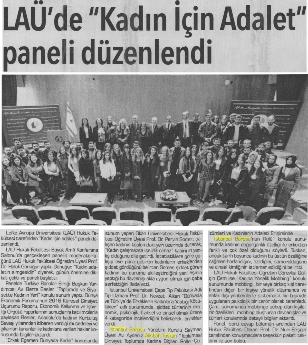 Lefke Avrupa Üniversitesinde “Kadın İçin Adalet" Paneli Düzenlendi - 4