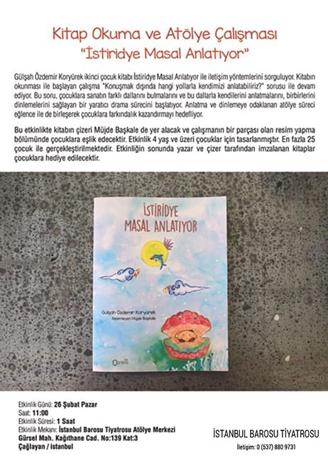 Kitap Okuma ve Atölye Çalışması "İstiridye  Masal Anlatıyor"