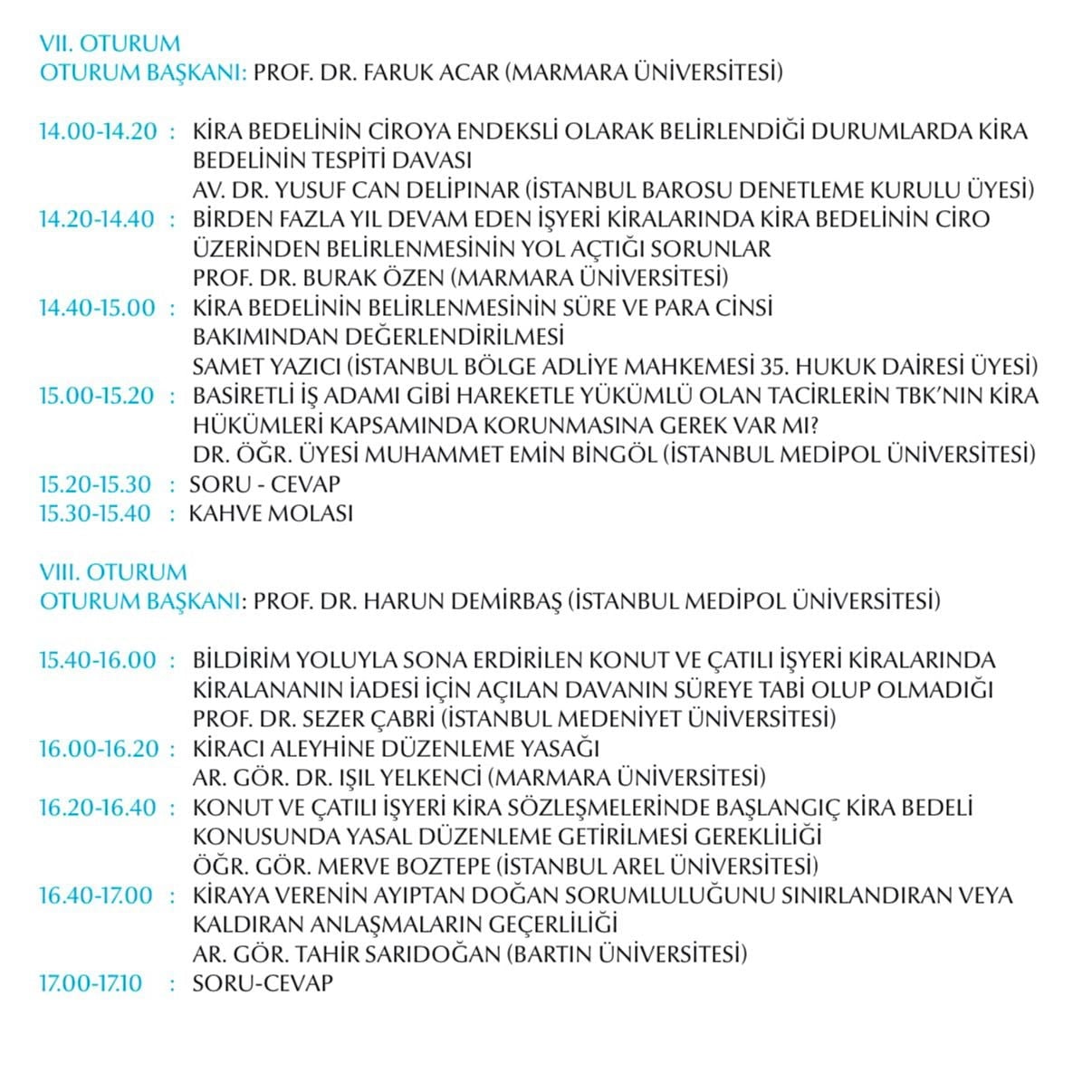 Türk Kira Hukukunda Güncel Gelişmeler Sempozyumu - 2