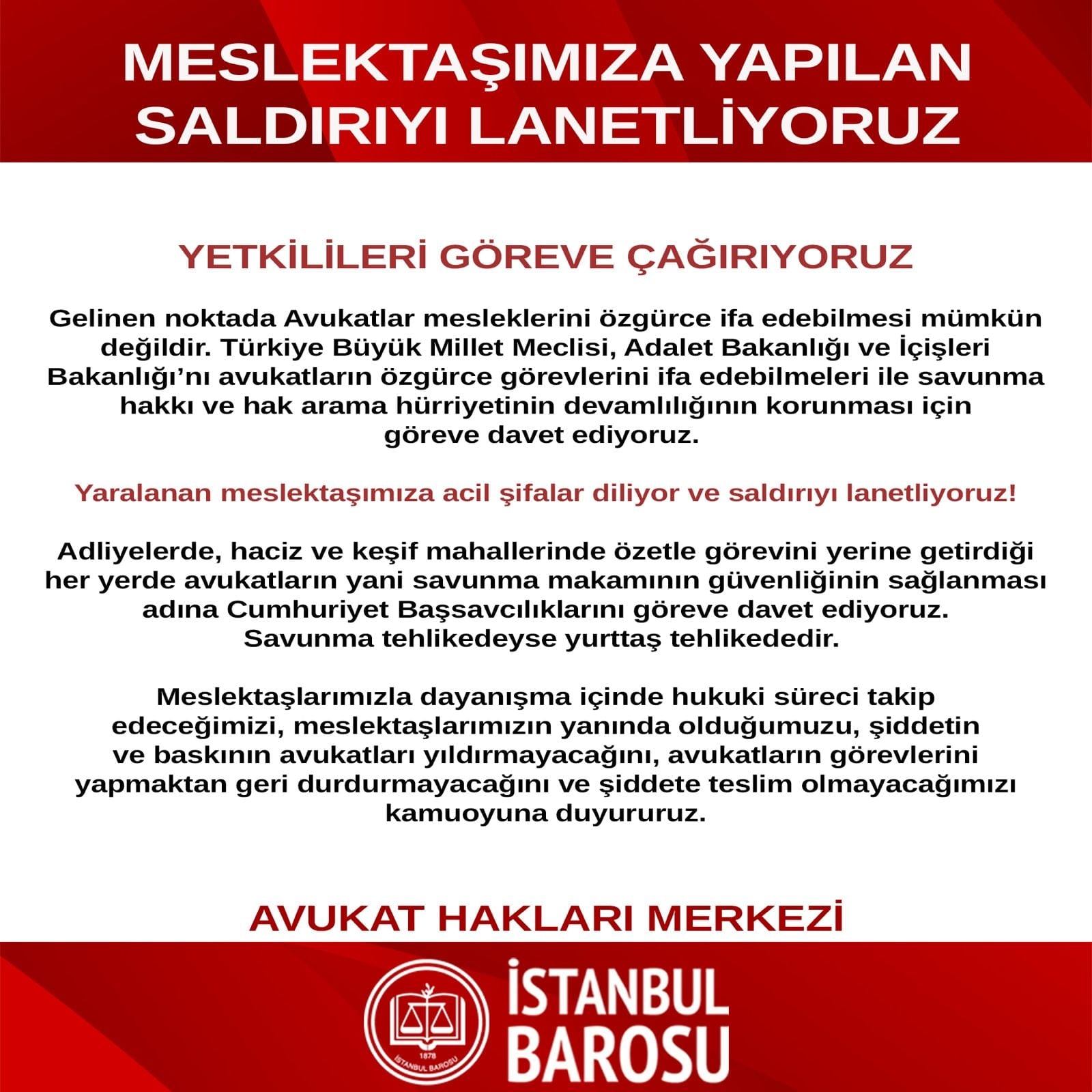 Meslektaşımıza Yapılan Saldırıyı Lanetliyoruz - 1