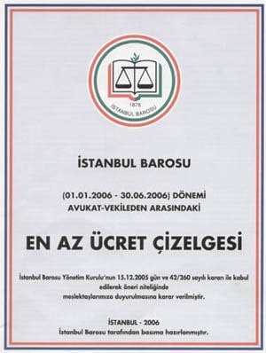 2006 Yılı İlk Yarısına Ait En Az Ücret Çizelgesi Yayınlandı