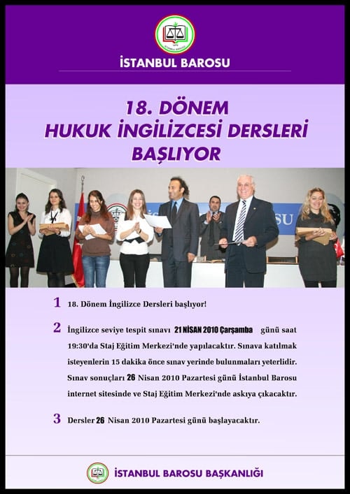 18. Dönem Hukuk İngilizcesi Dersleri Başlıyor - 1