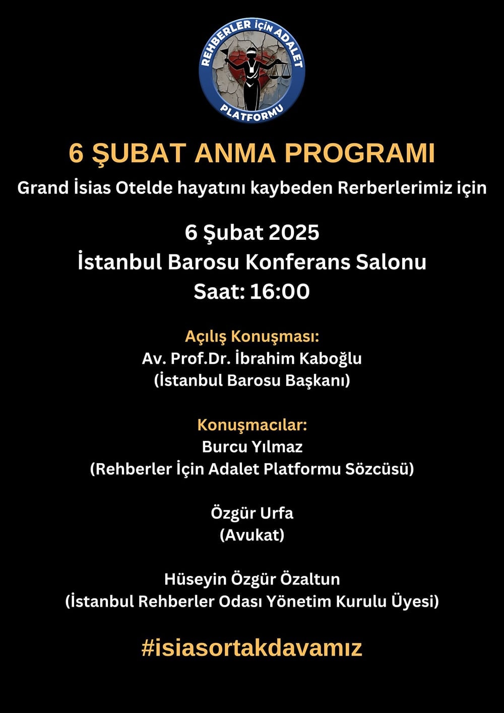 6 Şubat Anma Programı