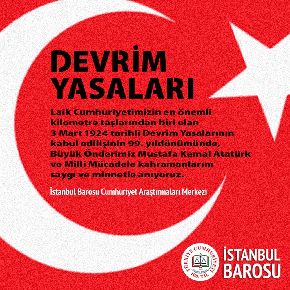 Türkiye’yi Laikleştiren Devrim Yasalarının 99. Yıldönümü