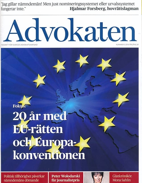 İstanbul Barosu İsveç Barosu Advokaten Dergisi’Nde

