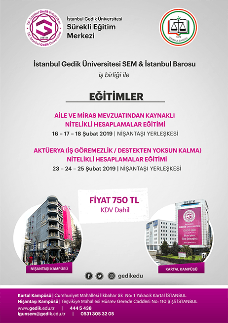 Aile ve Miras Mevzuatından Kaynaklı Nitelikli Hesaplamalar Eğitimi