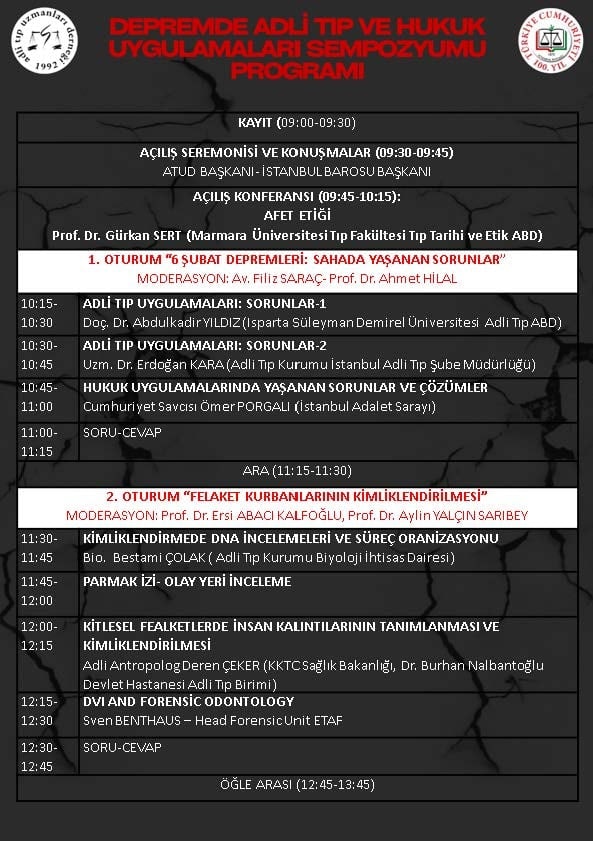 Depremde Adli Tıp ve Hukuk Uygulamaları Sempozyumu - 3