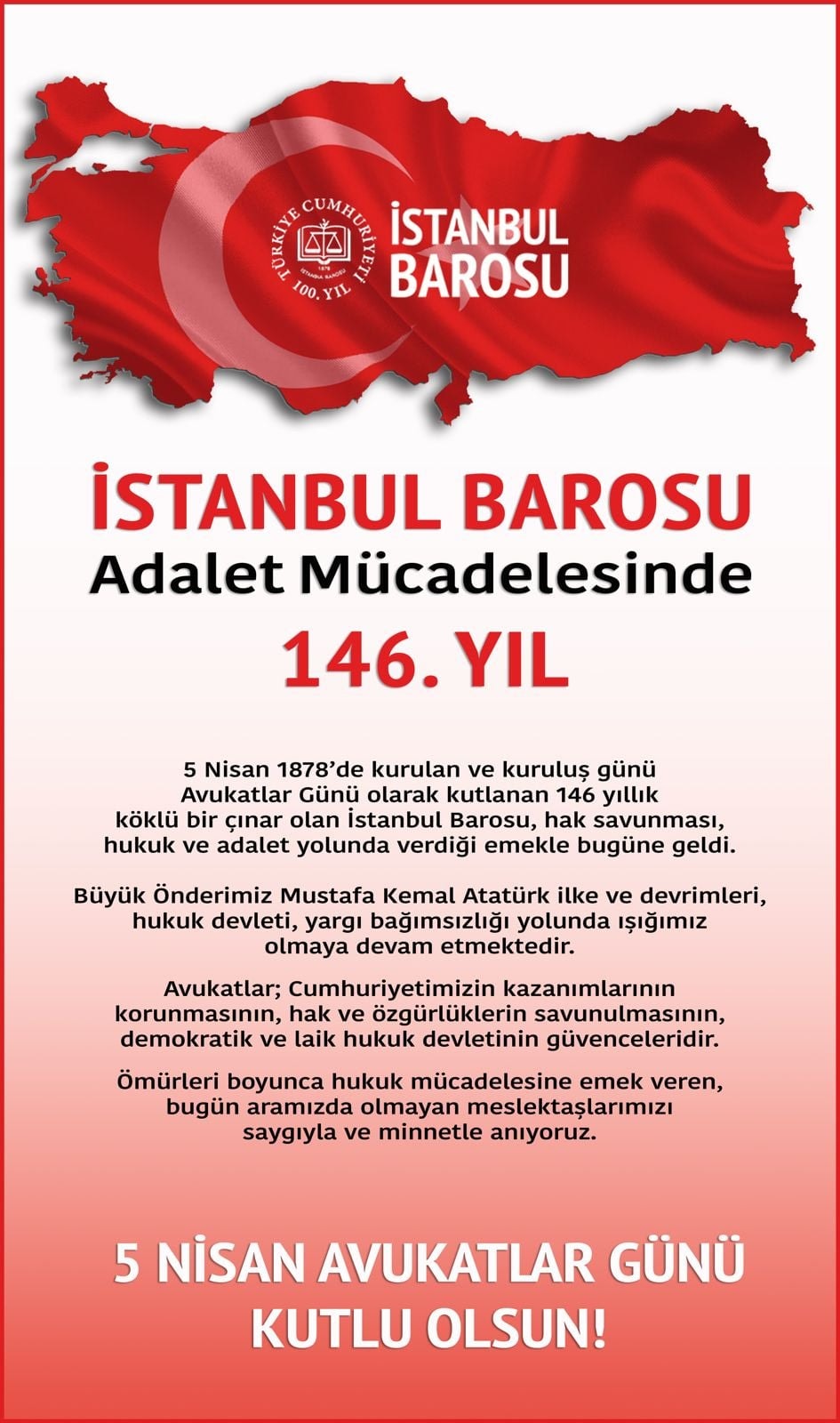İstanbul Barosu 146 Yaşında