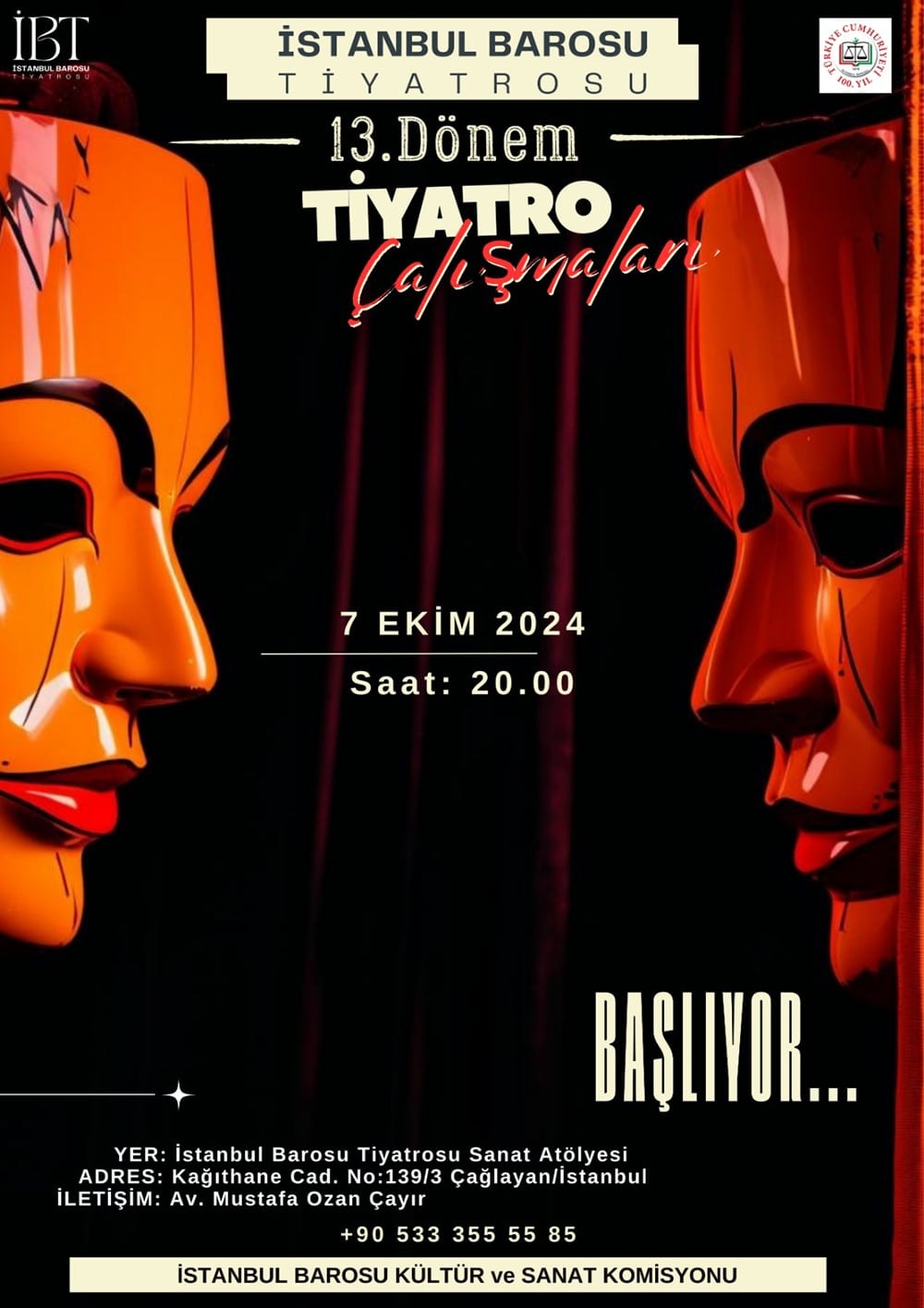 İstanbul Barosu Tiyatrosu 13.Dönem Çalışmaları Başlıyor
