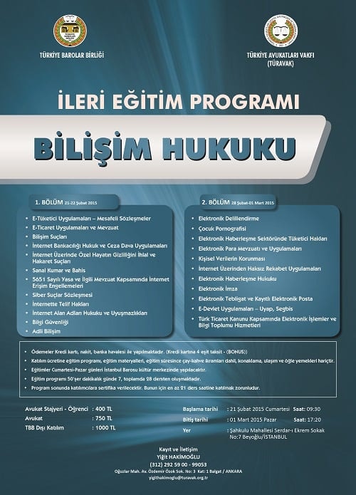 Bilişim Hukuku İleri Eğitim Programı