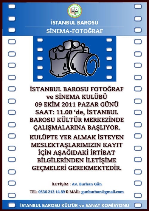 İstanbul Barosu Fotoğraf Ve Sinema Grubu Kuruldu - 1