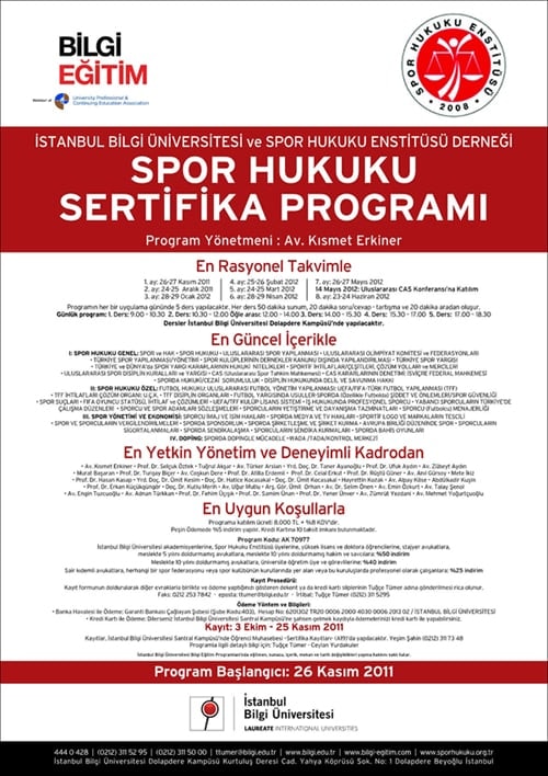 Spor Hukuku Sertifika Programı - 1