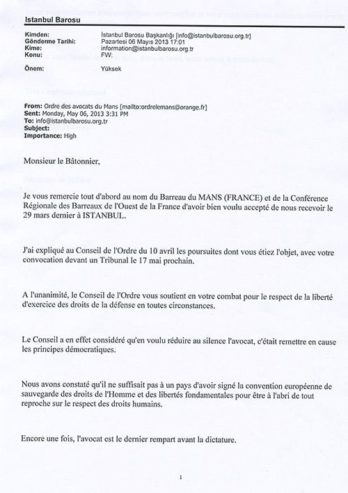 Fransız Barolarından İstanbul Barosu’Na Tam Destek

 - 8