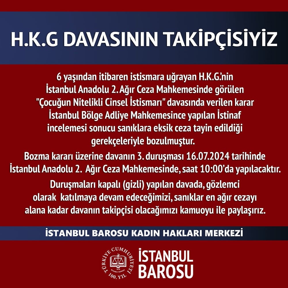 H.K.G. Davasının Takipçisiyiz