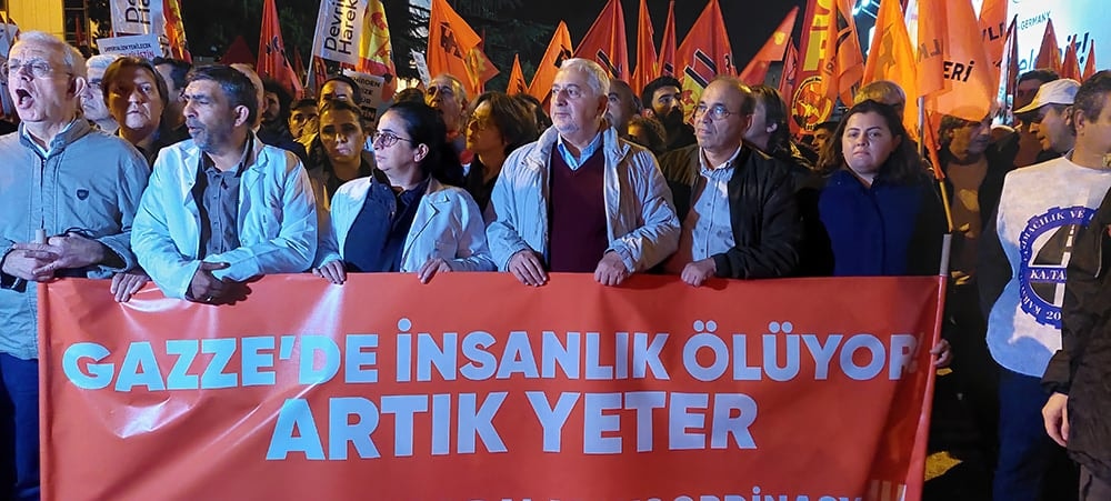 Meslek Odaları, Sendikalar ve Kitle Örgütlerinden İsrail Başkonsolosluğu Önünde Basın Açıklaması - 1