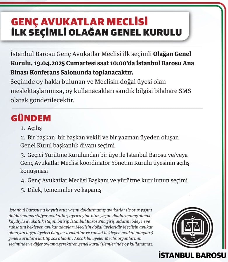Genç Avukatlar Meclisi İlk Seçimli Olağan Genel Kurulu