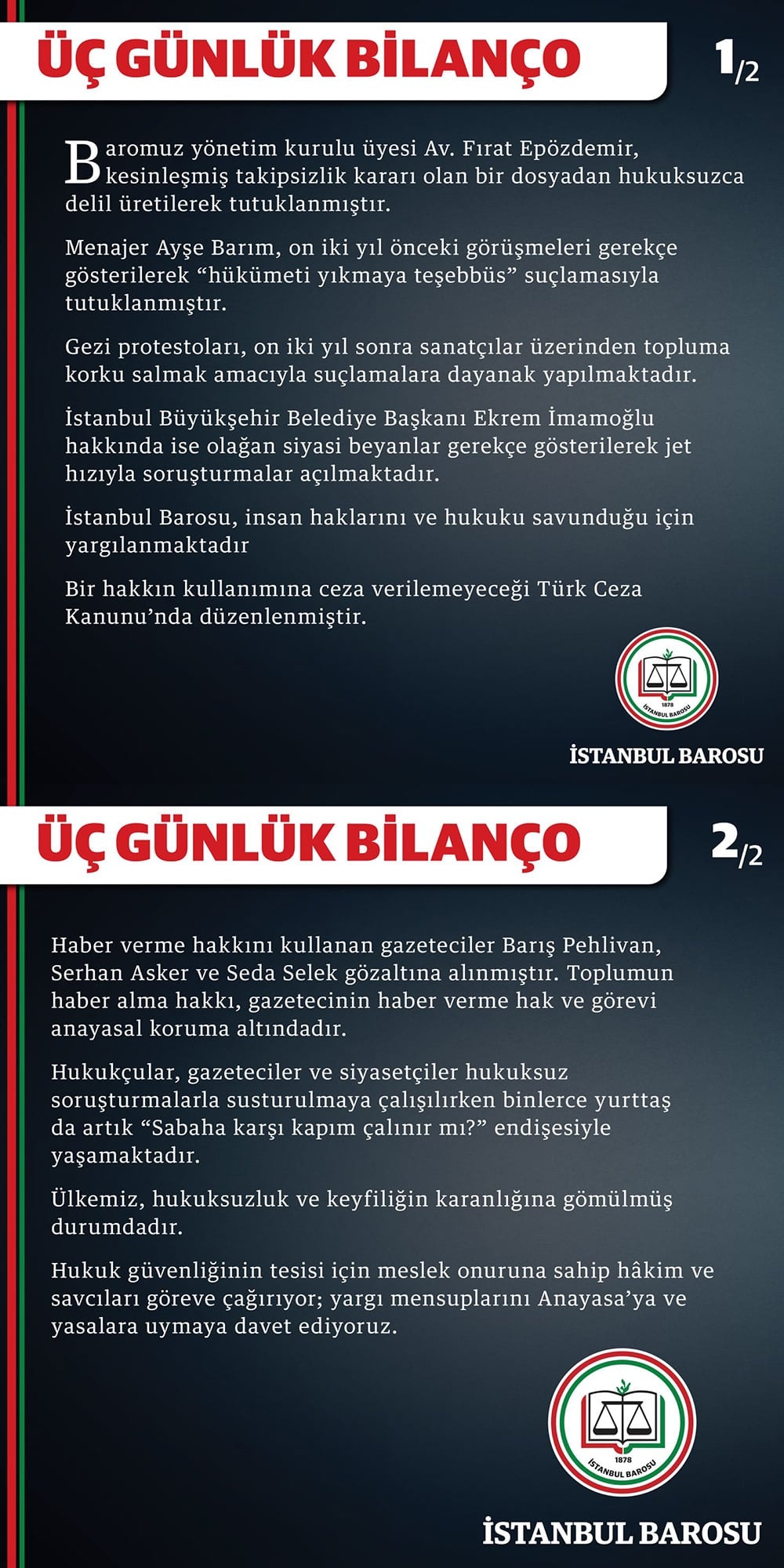 Üç Günlük Bilanço