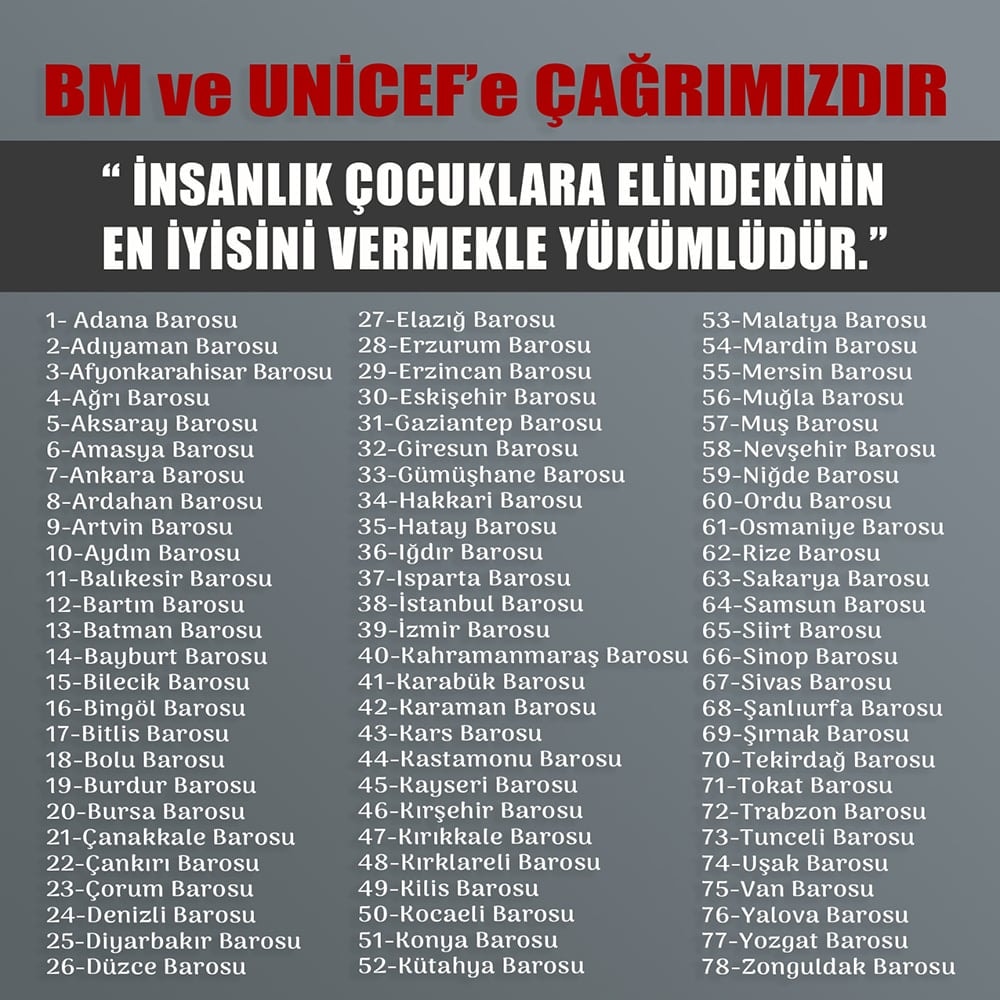 BM ve UNİCEF’e Çağrımızdır: “İnsanlık Çocuklara Elindekinin En İyisini Vermekle Yükümlüdür’” - 3