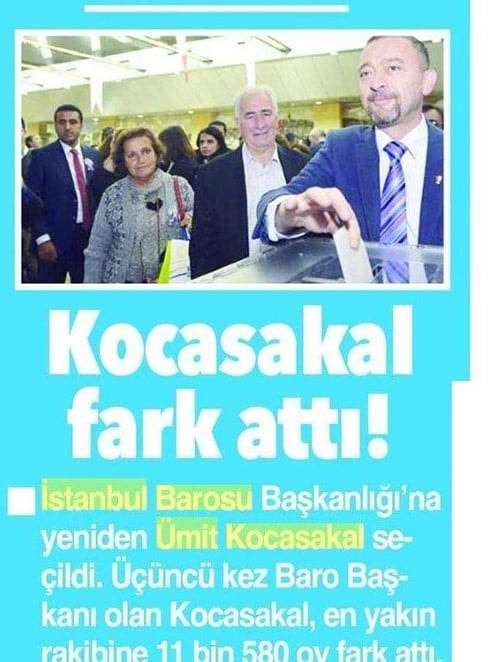 Ümit Kocasakal İstanbul Barosu Başkanlığına Yeniden Seçildi 

 - 433