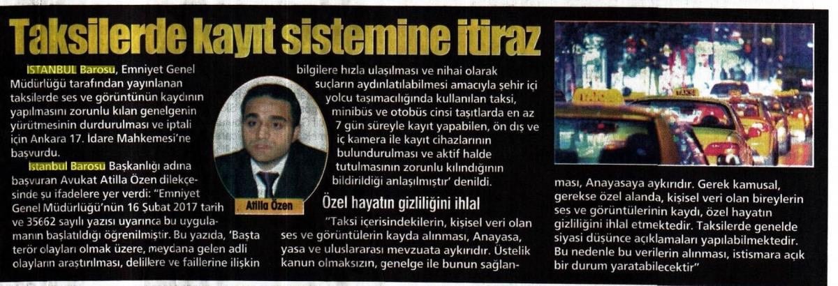 Taksilerde Ses ve Görüntü Kaydı Yargıya Taşındı - 5