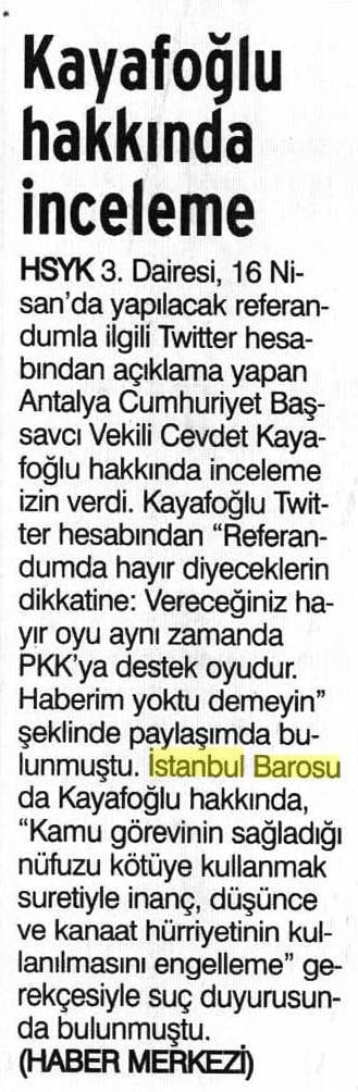 Referandumda HAYIR Diyenleri PKK Destekçisi İlan Eden Başsavcı Vekiline Suç Duyurusu - 3