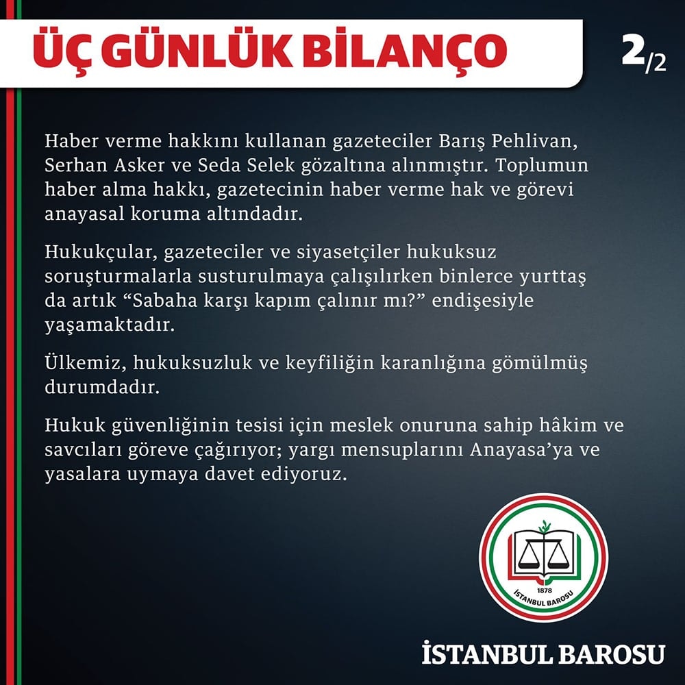 Üç Günlük Bilanço - 2