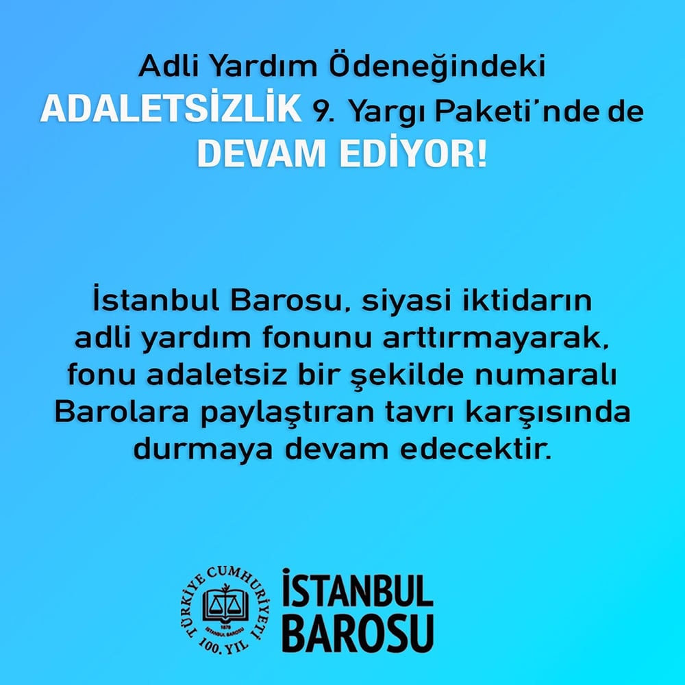Adli Yardım Ödeneğindeki Adaletsizlik 9. Yargı Paketi’nde de Devam Ediyor… - 5