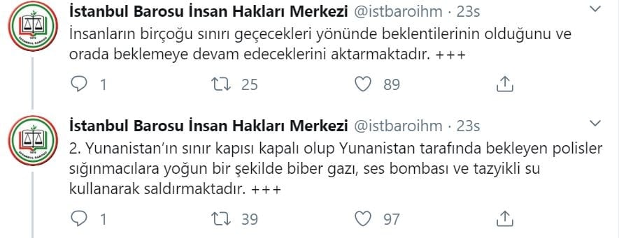 İstanbul Barosu İnsan Hakları Merkezi Pazarkule Sınır Kapısı Ziyareti Raporu - 2